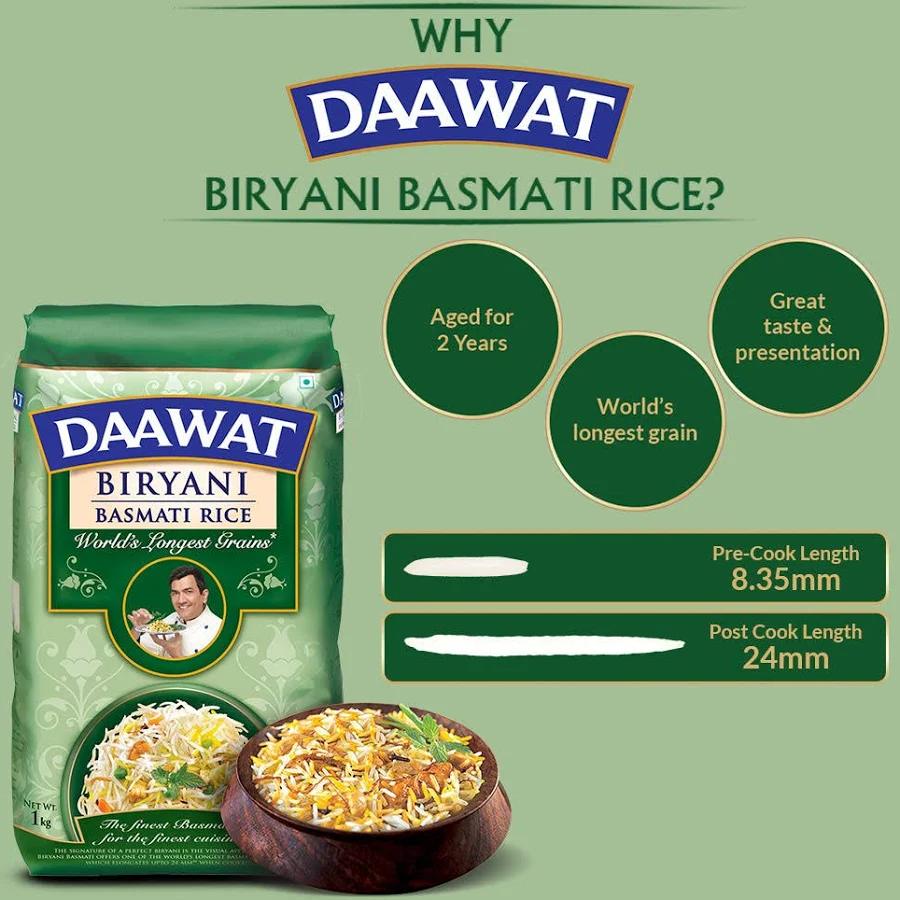 Daawat Biryani Rice (Extra Long Grain) 1kg