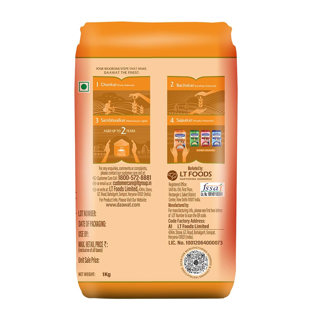 Daawat Pulav Basmati Rice (Long Grain) 1kg