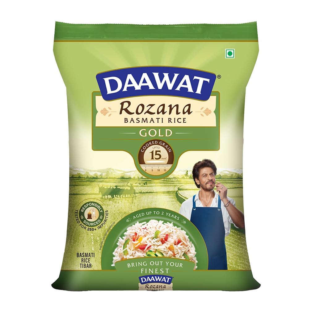 Daawat Rozana Gold Basmati Rice Tibar (Medium Grain) 5kg