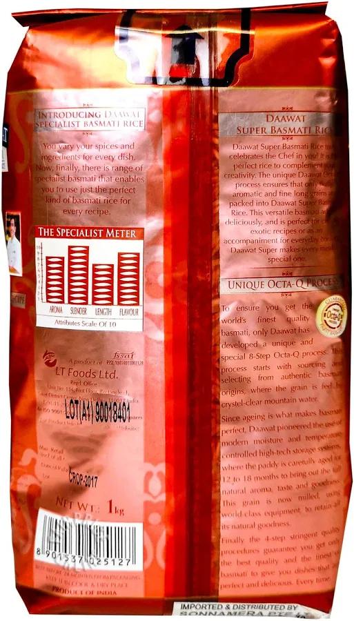 Daawat Super Basmati Rice (Long Grain) 1kg