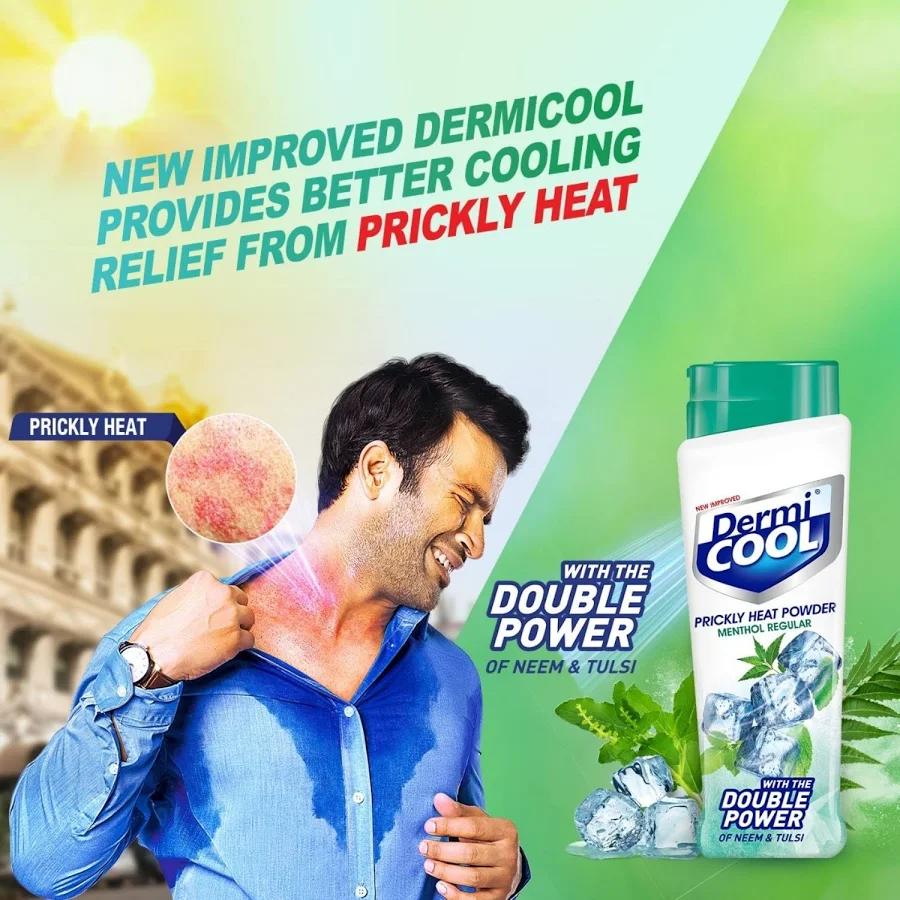 Dermicool Menthol Regular Talcum Powder + Aloe Fresh Powder Free
