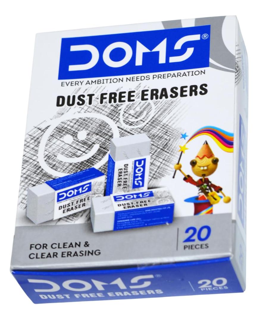 DOMS Eraser Pack of 20|Blue