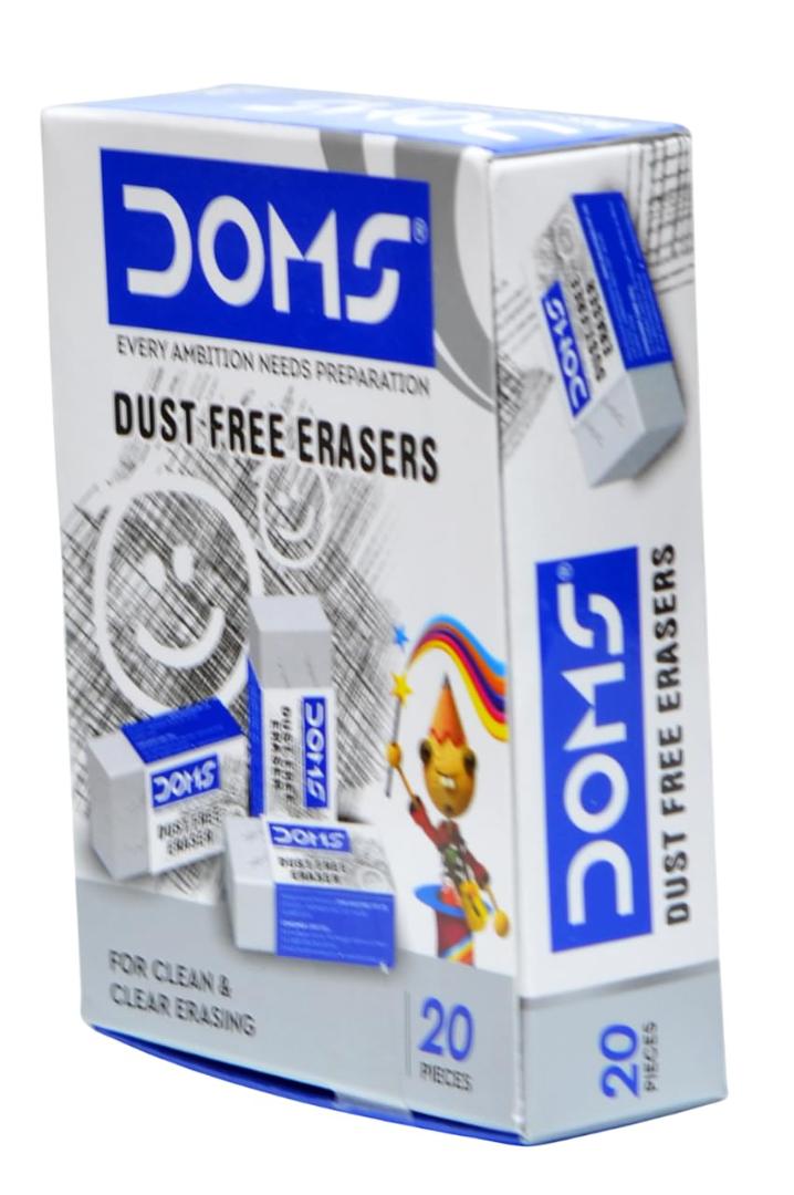 DOMS Eraser Pack of 20|Blue