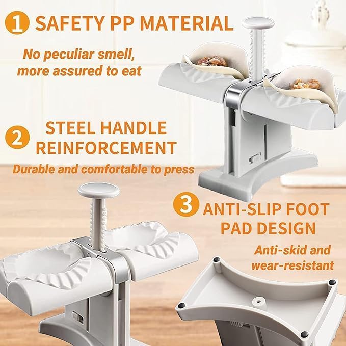 Double Head Dumpling Maker Mold – Easy Press Tool for Making Dumplings