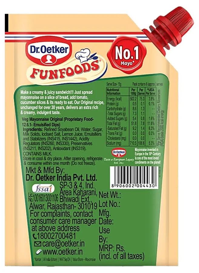 Dr. Oetker FunFoods Veg Mayonnaise Original 100g