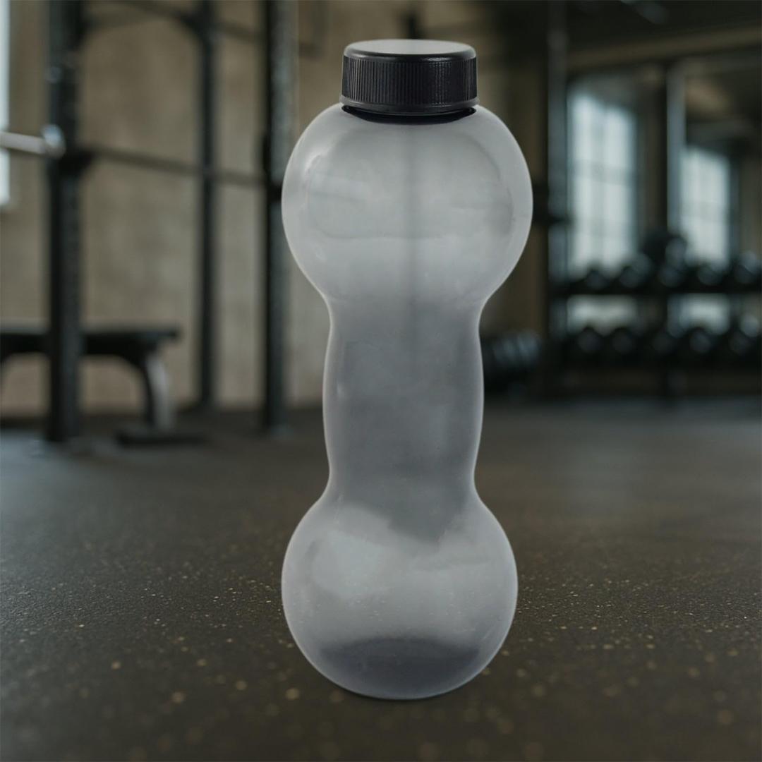 Dumbbell Gym Water Bottle 550ml - Leakproof & Portable