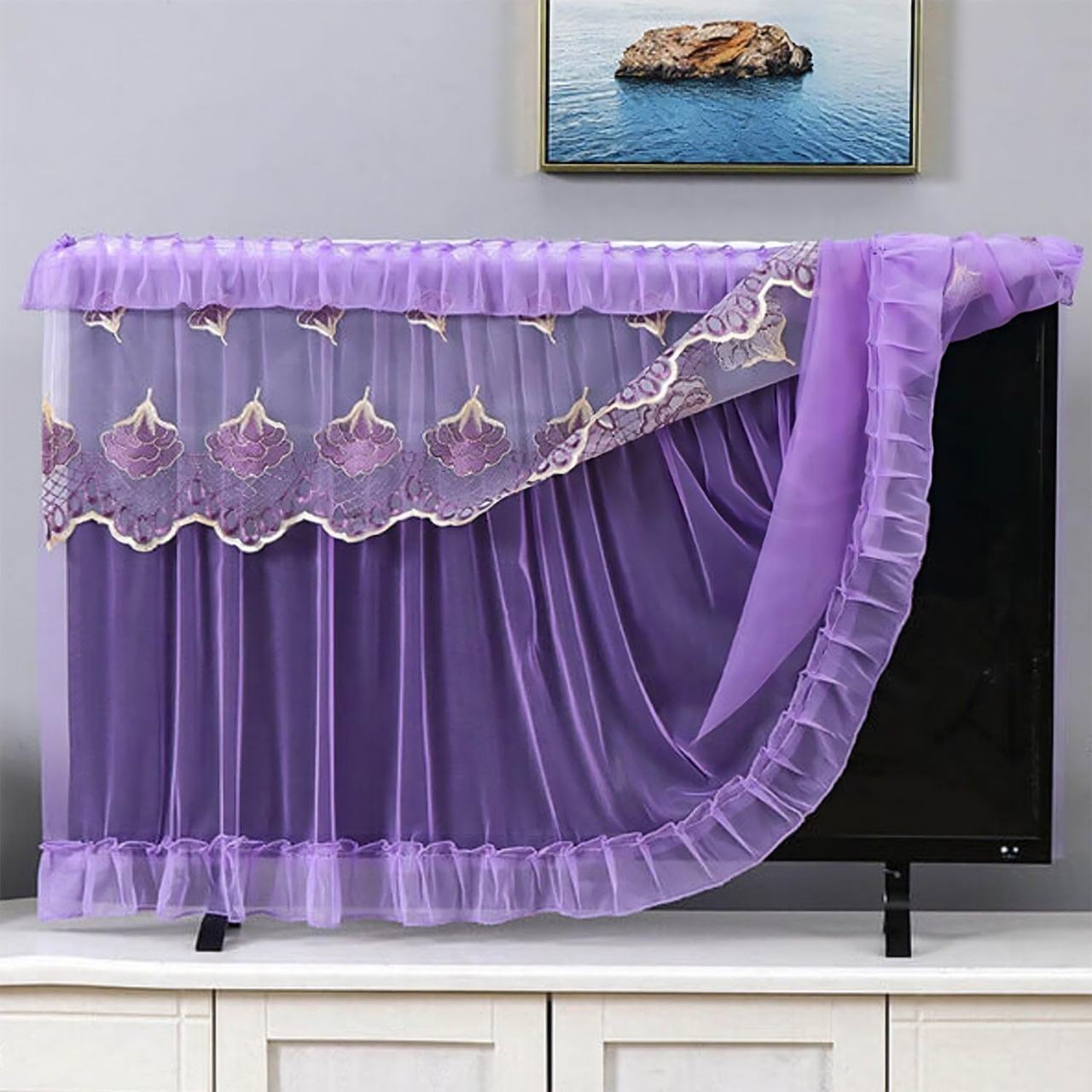 Dustproof TV Cover for 32-Inch Screens – Breathable & Elastic