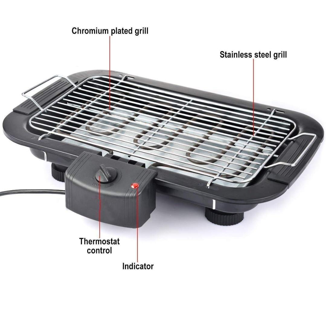 Electric Barbecue Grill - Compact Indoor/Outdoor BBQ Grill with Temperature Control