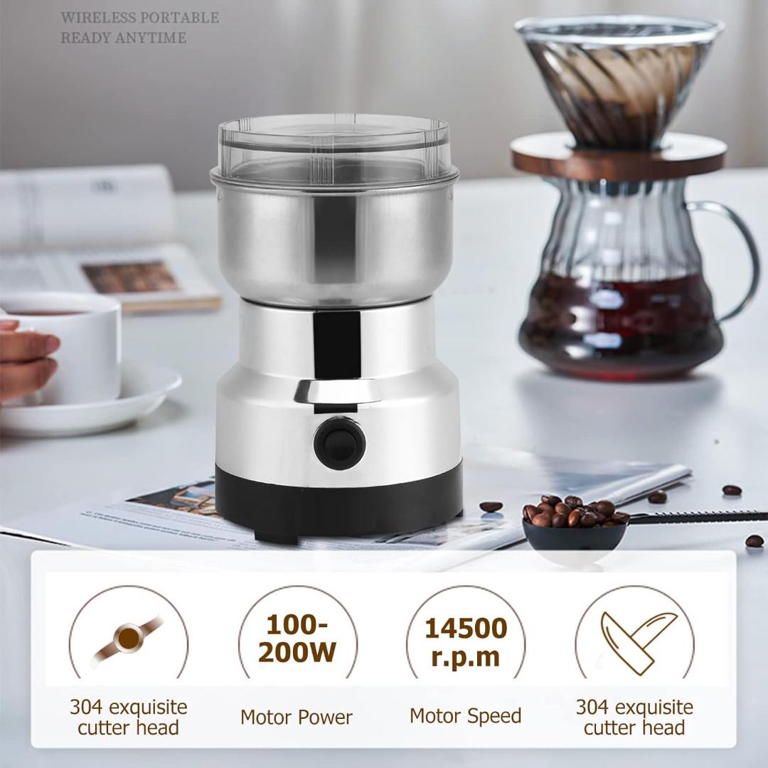 Electric Coffee Grinder - 300ml Stainless Steel Grinding Cup