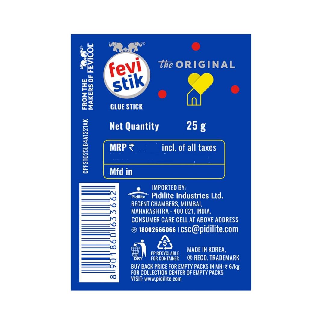 Fevistik Glue Stick 25g, Pack of 3 | Multi-Purpose Glue Stick for School Projects, Art & Craft, DIY | Suitable for School & Office Activities | Easy to Use