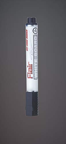 Flair White Board Bold Marker (Blue & Black) with Duster