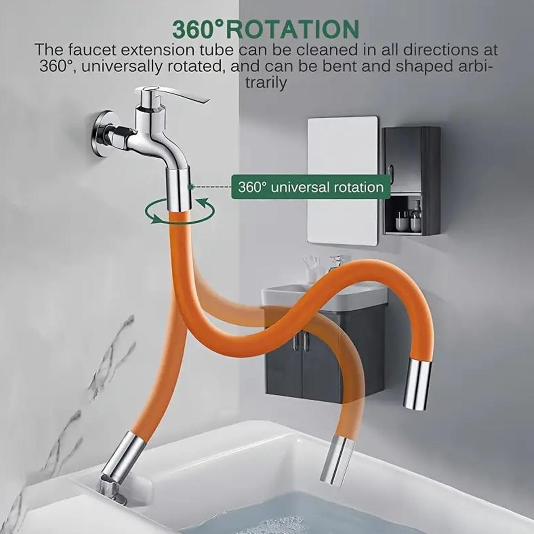 Flexible Silicone Water Tap Extender Pipe 44 Cm 1 Pc