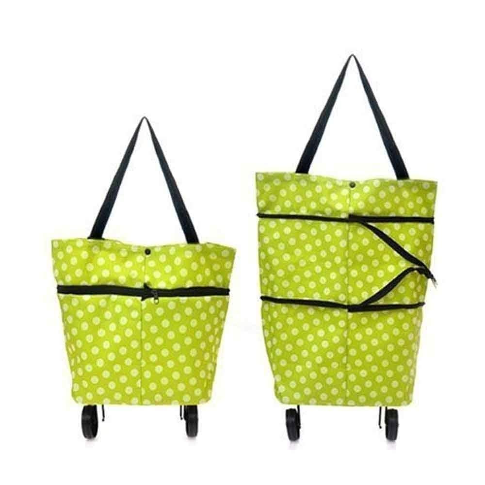 Foldable Trolley Shopping Bag with Wheels for Travel & Groceries