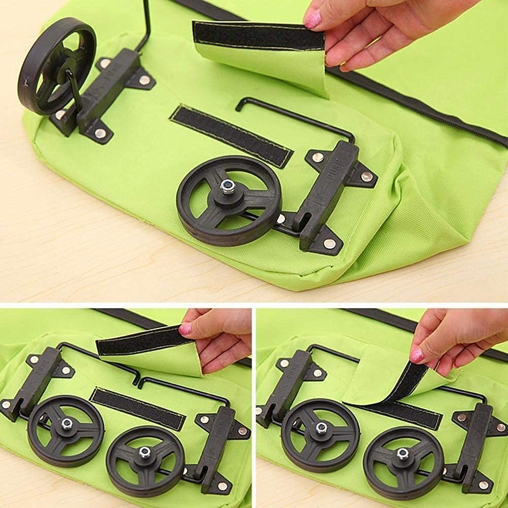 Foldable Trolley Shopping Bag with Wheels for Travel & Groceries