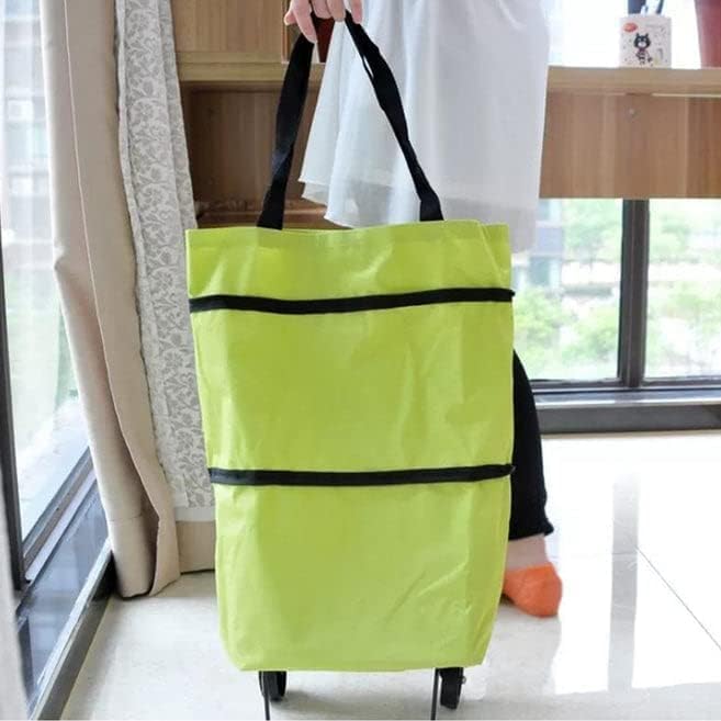 Foldable Trolley Shopping Bag with Wheels for Travel & Groceries