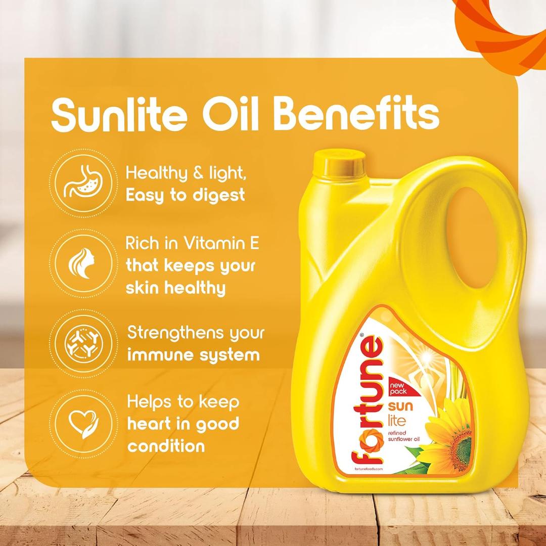 Fortune Sunlite Refined Sunflower Oil 4.35kg