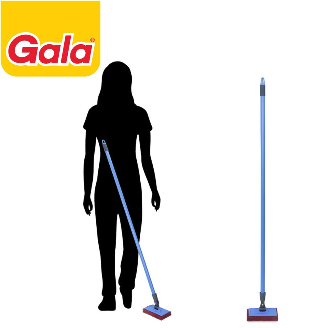Gala Long Handle Floor & Tile Scrubber (Plastic, Multicolour)