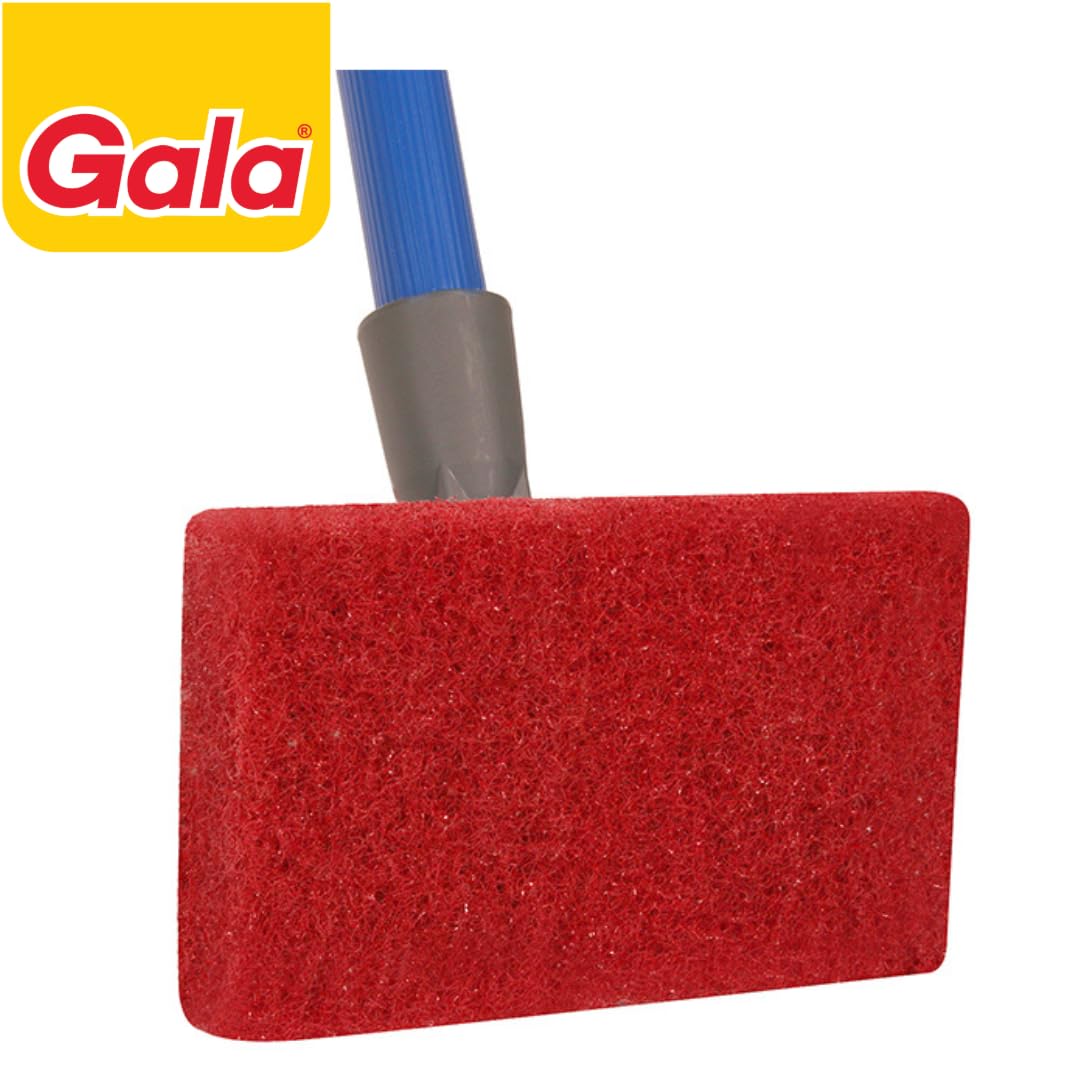 Gala Long Handle Floor & Tile Scrubber (Plastic, Multicolour)