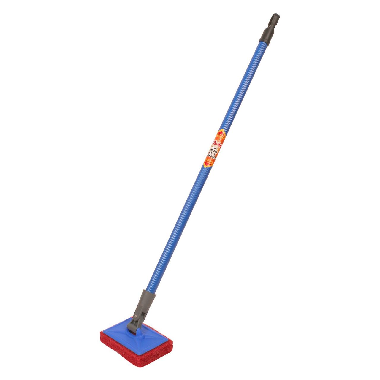 Gala Long Handle Floor & Tile Scrubber (Plastic, Multicolour)