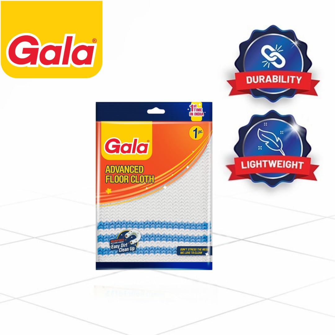 Gala Microfiber Advance Floor Cloth (Microfiber, White, Blue)