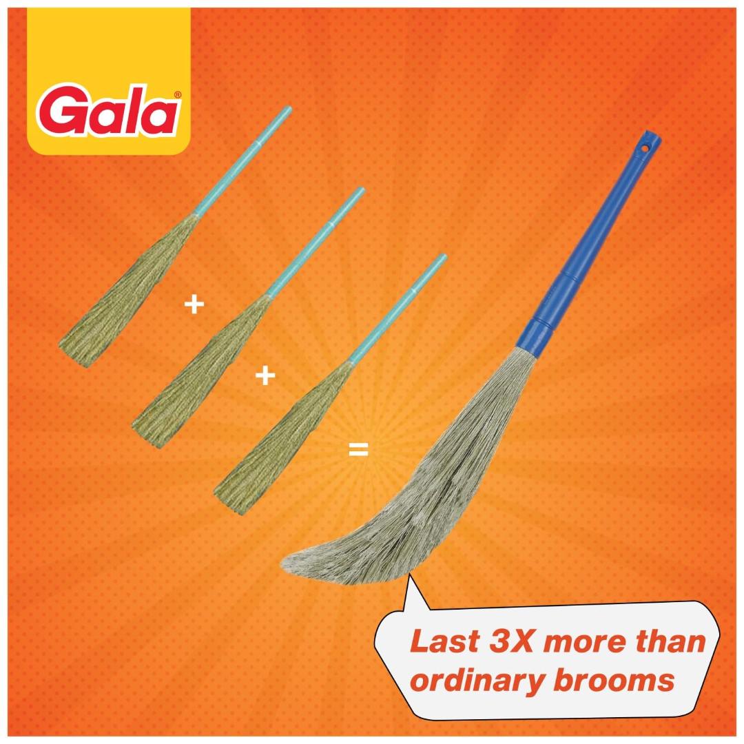 Gala No Dust Floor Broom, Jhadu (Plastic & Grass)