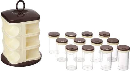 Ganesh 12-Jar Revolving Spice Rack Masala Box