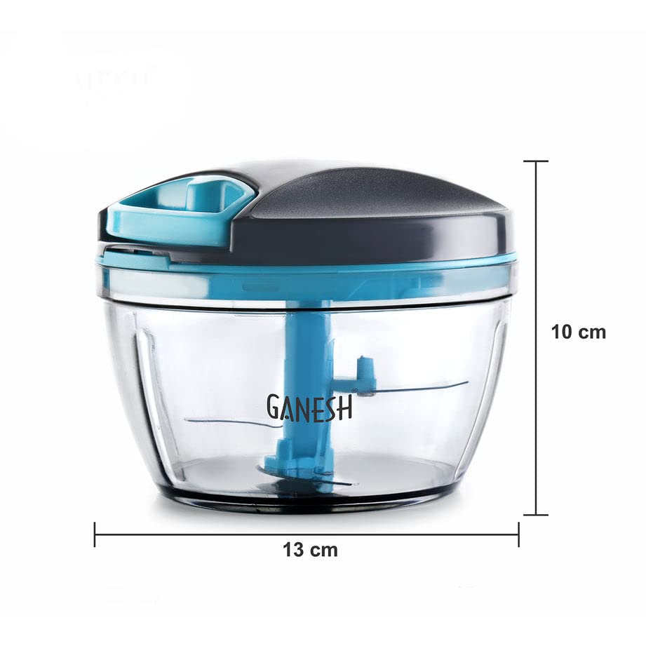 Ganesh Wonder Chopper 470ml - Grey, Tear-Free & Efficient
