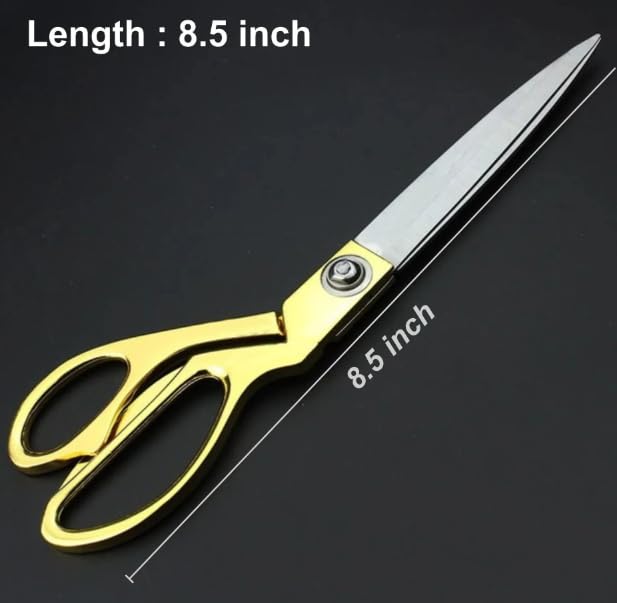 Gold Plated Professional Cloth Cutting Scissors - Heavy Duty & Sharp