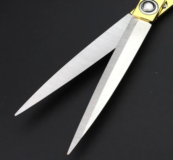 Gold Plated Professional Cloth Cutting Scissors - Heavy Duty & Sharp