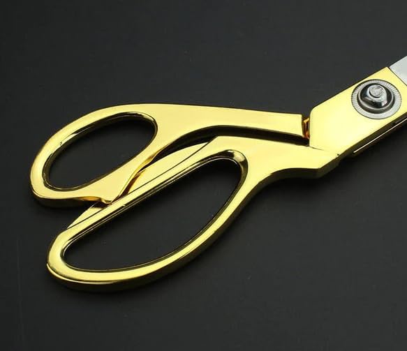 Gold Plated Professional Cloth Cutting Scissors - Heavy Duty & Sharp