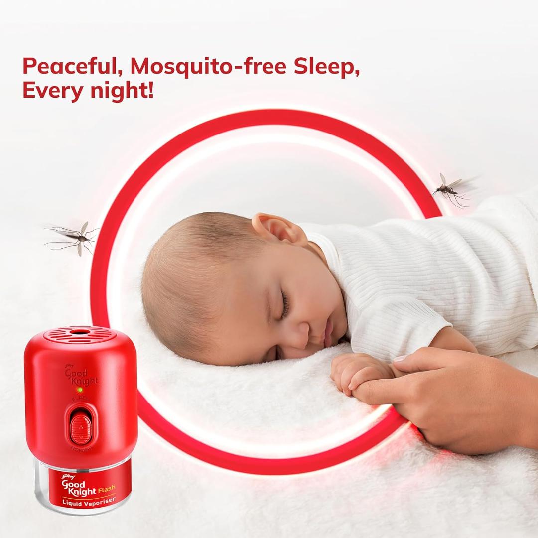 Good Knight Flash Liquid Vaporiser Mosquito Killer Machine with 3 Refills - Combo Pack,(3*45ml)