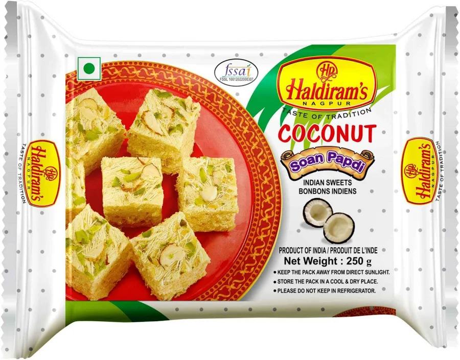 Haldiram's Soan Papdi - Coconut Flavour, 250gm