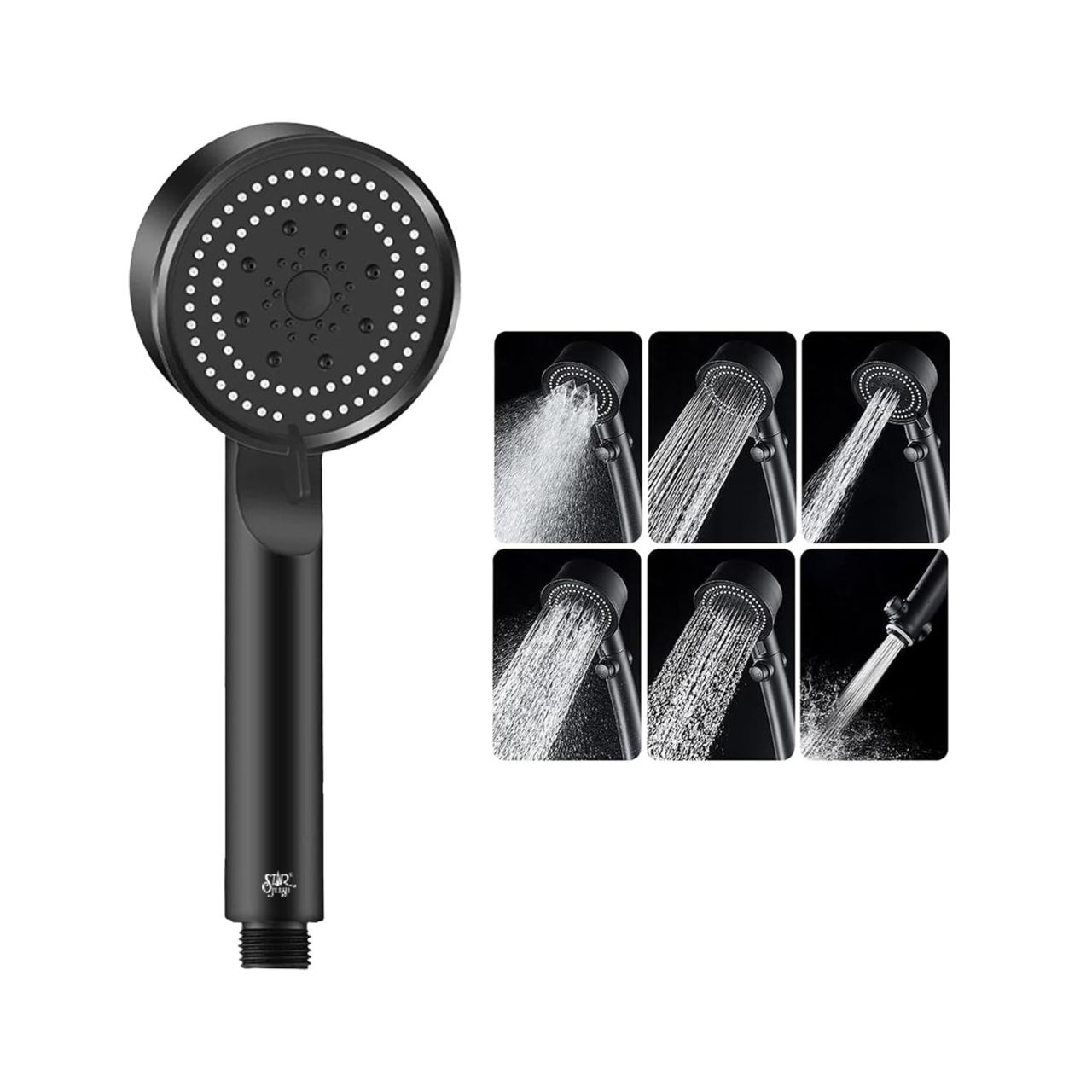 Handheld Bathroom Shower Head with 143cm Flexible Stainless Steel Hose