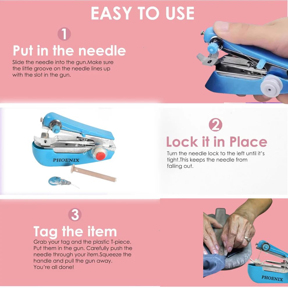Handy Portable Mini Sewing Stapler for Garment & Cloth - Cordless