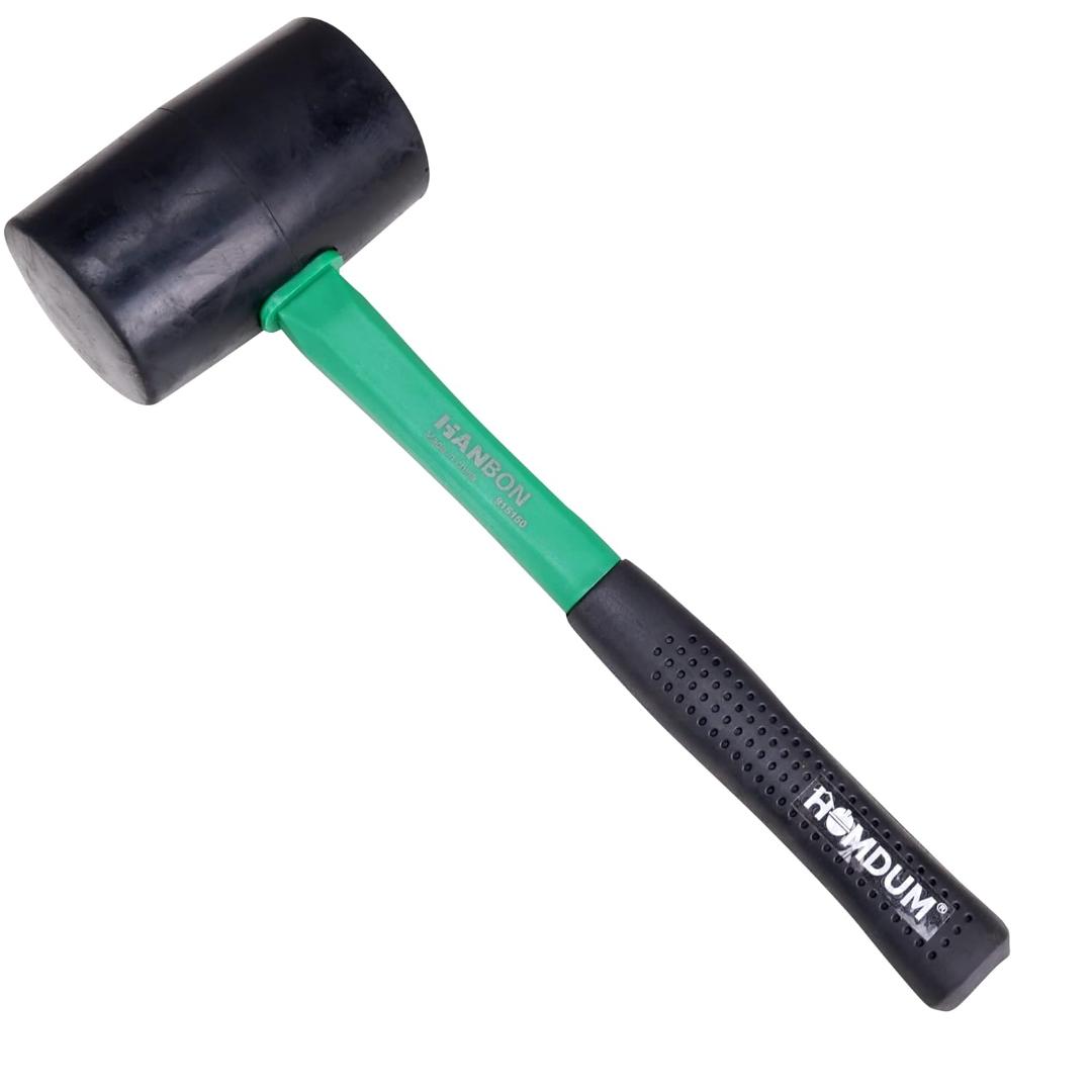 Heavy Duty Sledge Hammer Rubber Mallet with Non-Slip Fiberglass Handle
