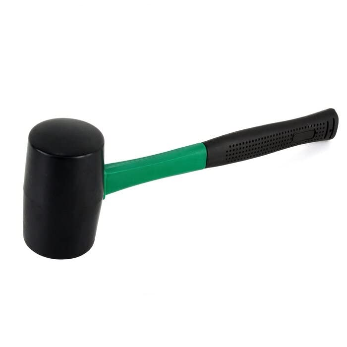 Heavy Duty Sledge Hammer Rubber Mallet with Non-Slip Fiberglass Handle
