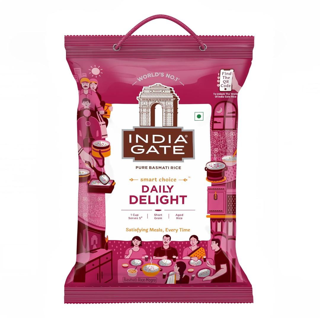 India Gate Daily Delight Pure Basmati Rice (Broken) (Short Grain) 5kg