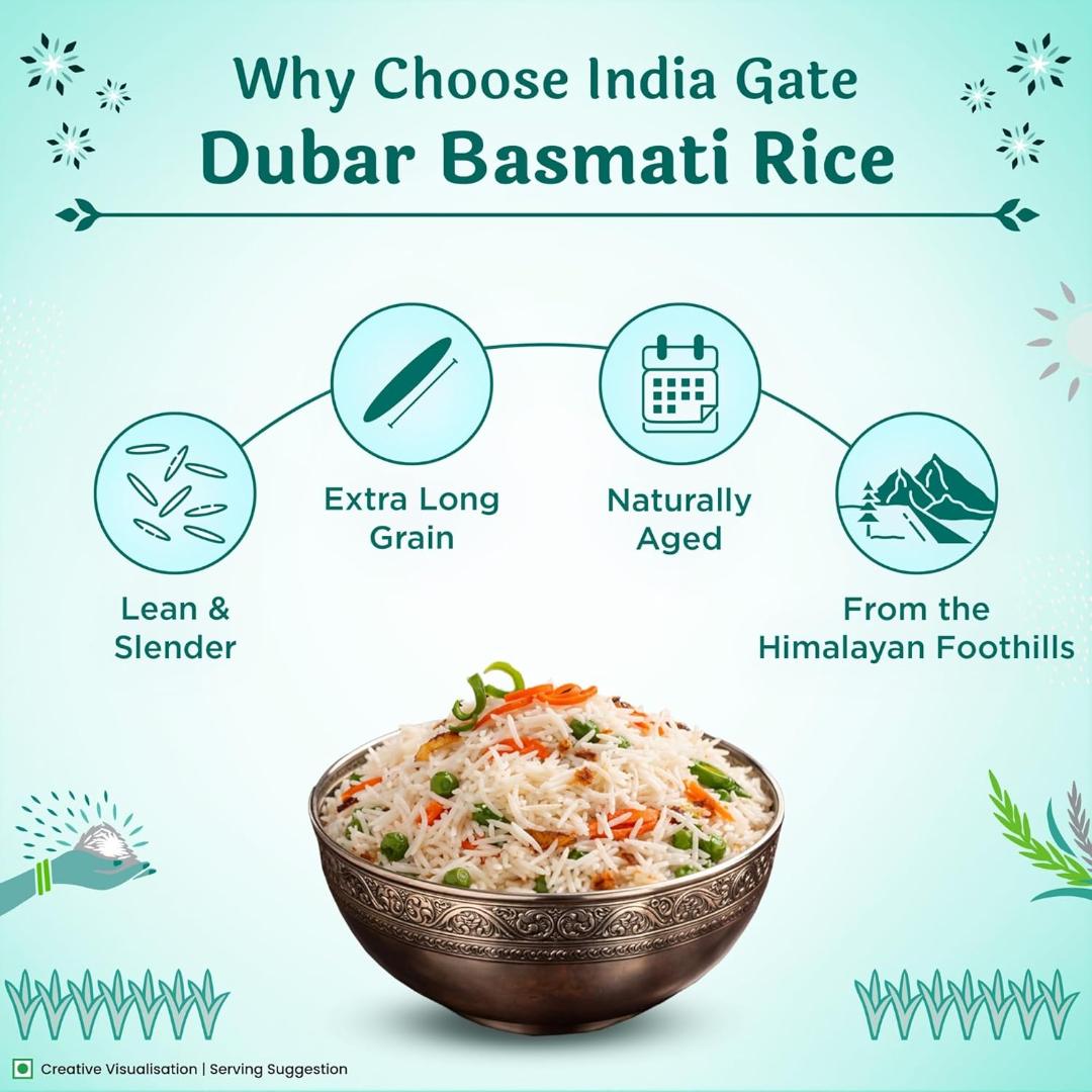 India Gate Dubar Basmati Rice (Long Grain) 1kg