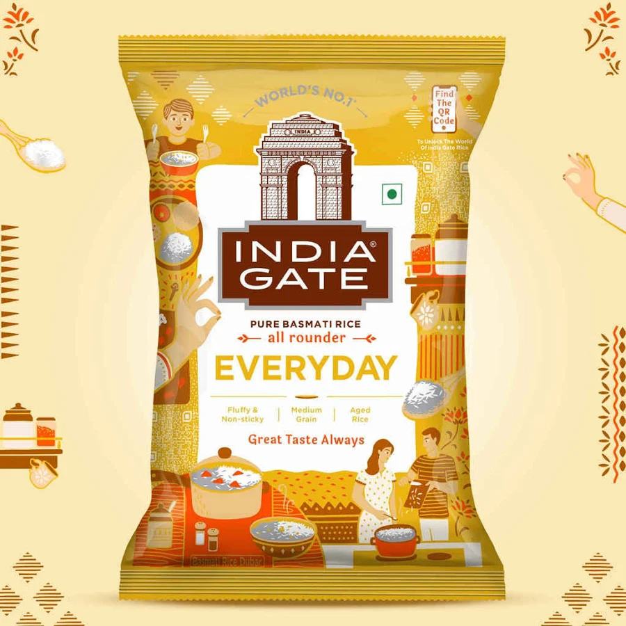 India Gate Everyday Basmati Rice (Medium Grain) 1kg