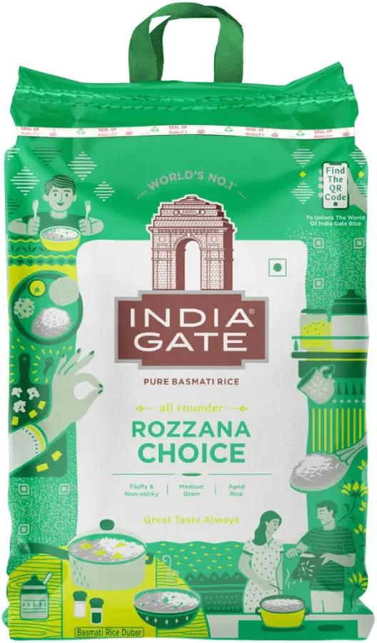 India Gate Rozzana Lite Basmati Rice (Medium Grain) 5kg