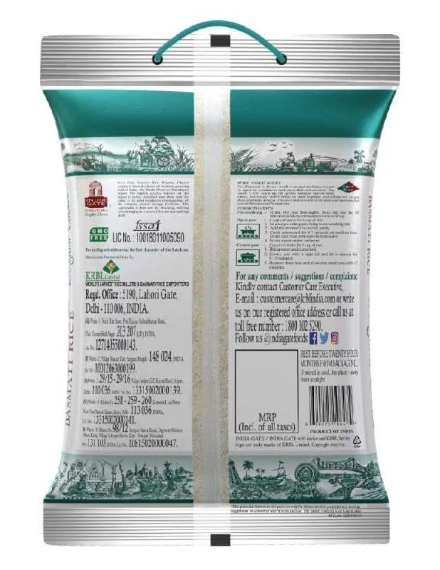 India Gate Rozzana Lite Basmati Rice (Medium Grain) 5kg