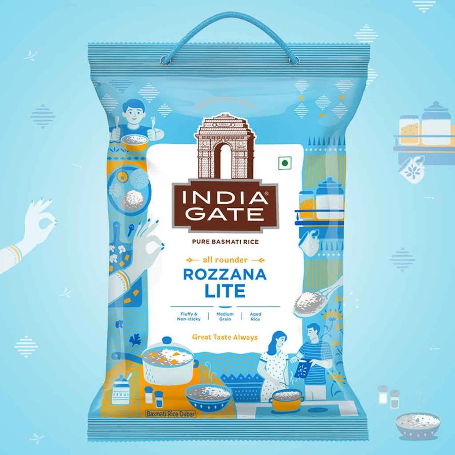 India Gate Rozzana Lite Basmati Rice (Medium Grain) 5kg