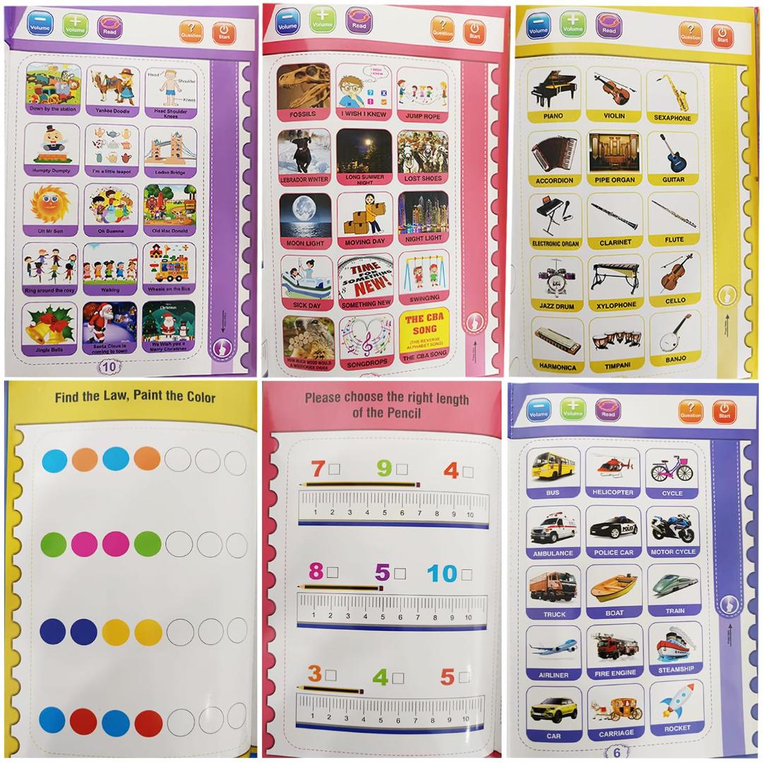 Interactive Musical Learning Book for Kids – Alphabets & Numbers