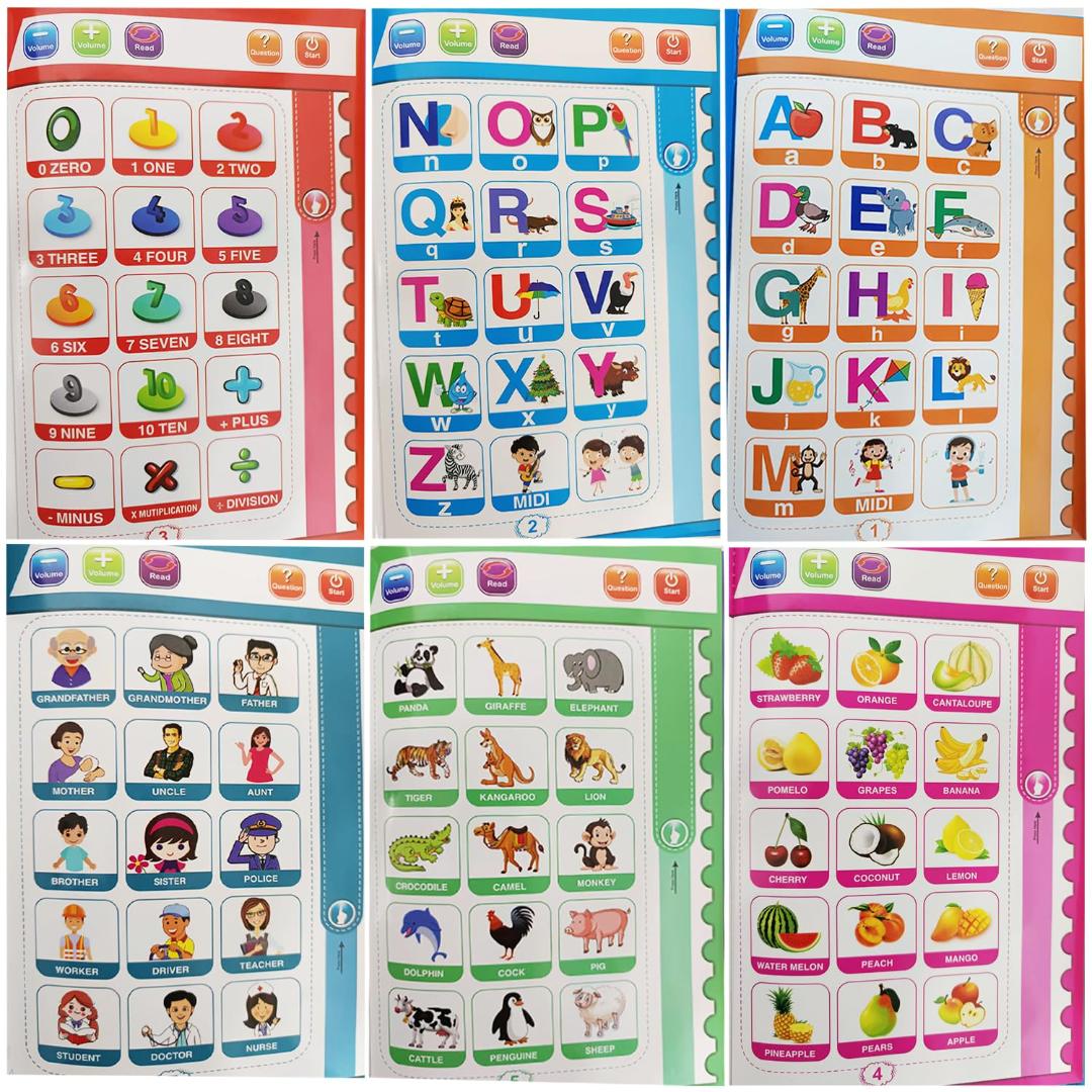 Interactive Musical Learning Book for Kids – Alphabets & Numbers