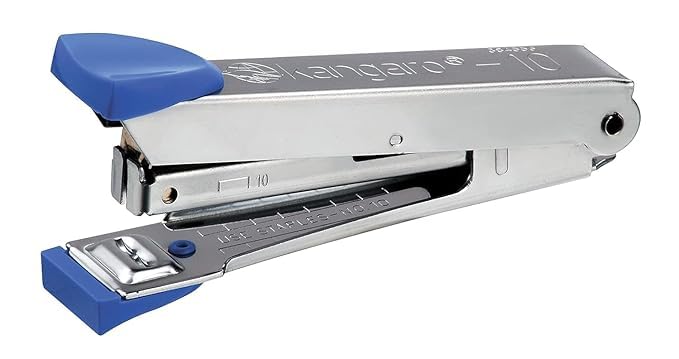 Kangaro Desk Essentials HD-10D Stapler | Standard Stapler with Quick Loading Mechanism | Sturdy & Durable for Long Time Use | Color May Vary Pack of 1