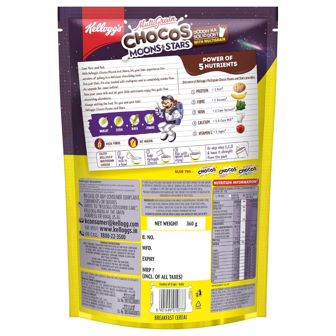 Kellogg's Chocos Multigrain Moons & Stars Chocos 168g