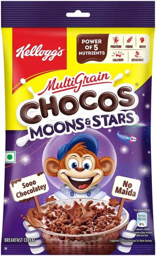 Kellogg's Chocos Multigrain Moons & Stars Chocos 168g