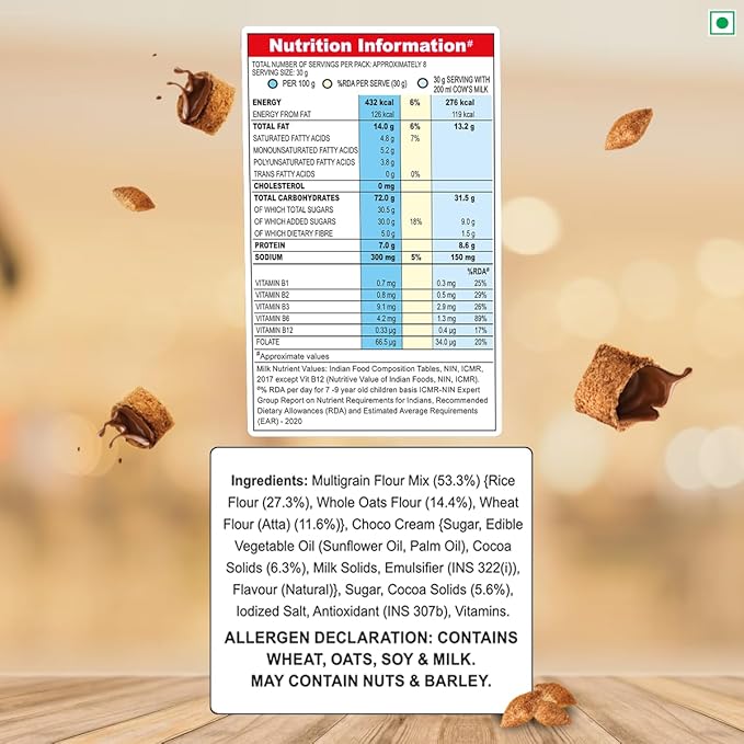 Kellogg's Double Chocolaty Fills Chocos (Crunchy Outside, Creamy Inside) 250g
