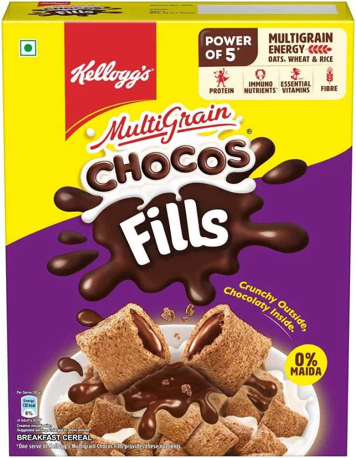 Kellogg's Double Chocolaty Fills Chocos (Crunchy Outside, Creamy Inside) 250g