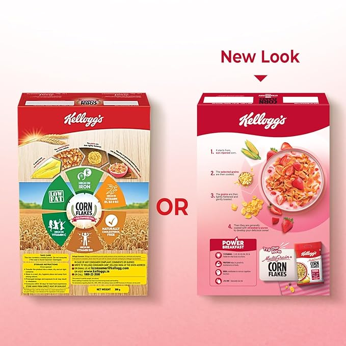 Kellogg's Strawberry Puree Corn Flakes 300g